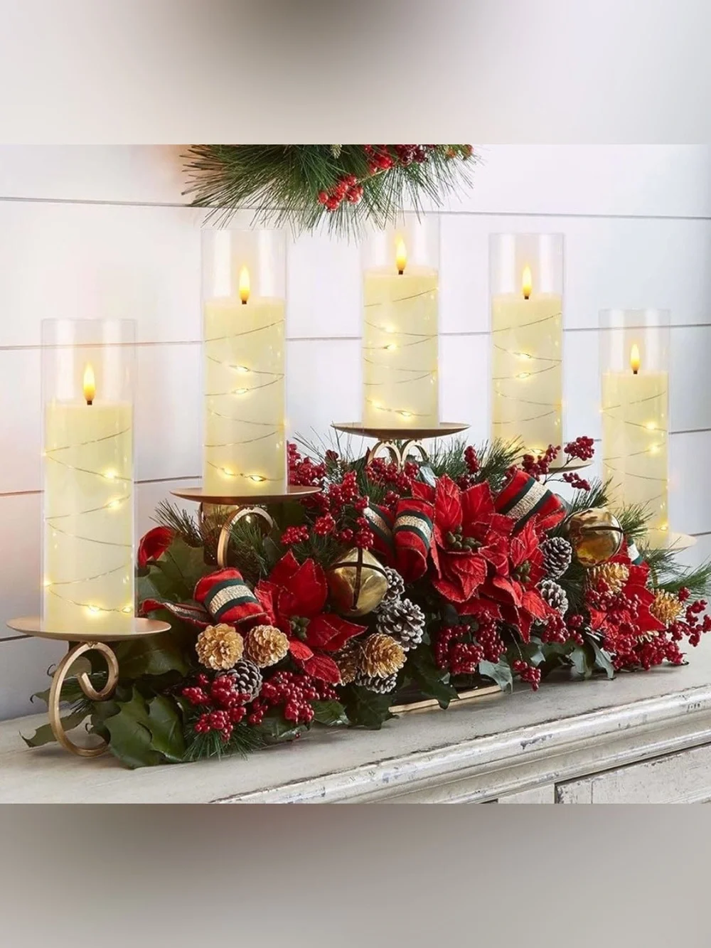 LED Flameless Pillar Candle Set with Remote - Ivory (5 Pack)